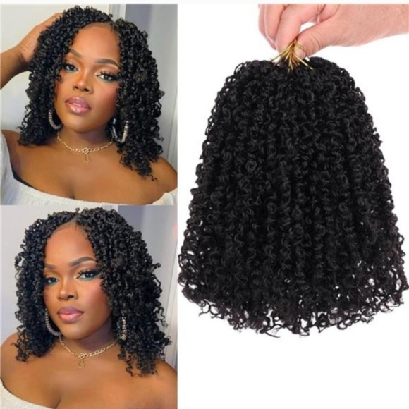 6 Packs Pre-looped Yanky Twist Crochet Hair 24 Strands/PCS Synthetic 12 - Picture 2 of 9